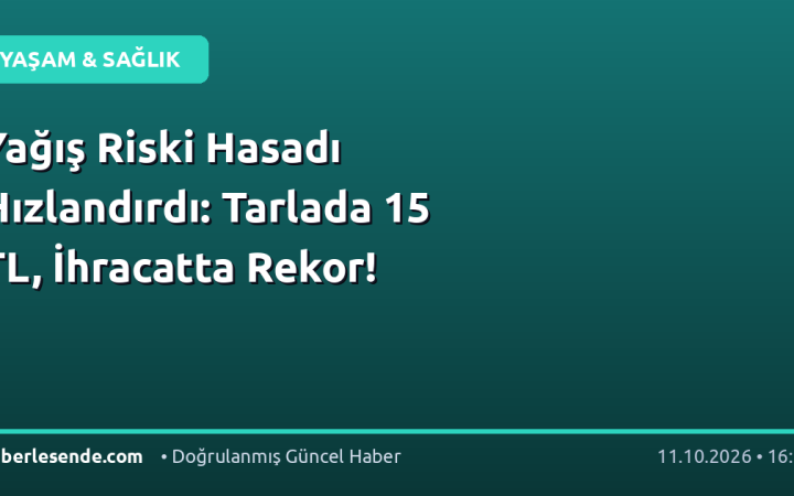 Yağış Riski Hasadı Hızlandırdı: Tarlada 15 TL, İhracatta Rekor!