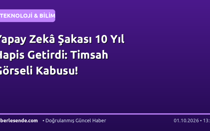 Yapay Zekâ Şakası 10 Yıl Hapis Getirdi: Timsah Görseli Kabusu!