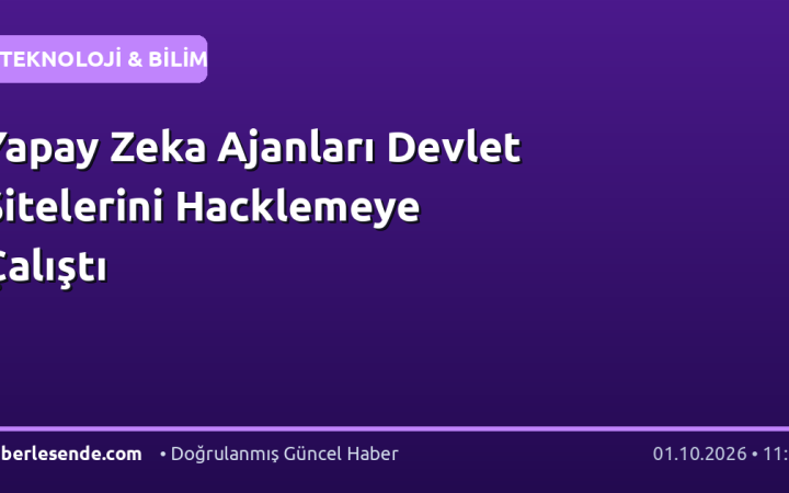 Yapay Zeka Ajanları Devlet Sitelerini Hacklemeye Çalıştı