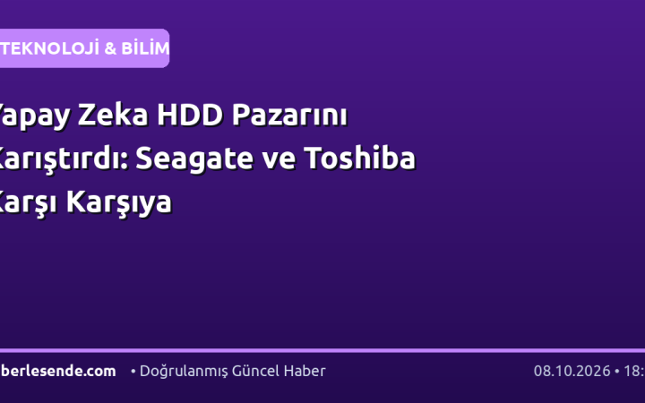 Yapay Zeka HDD Pazarını Karıştırdı: Seagate ve Toshiba Karşı Karşıya