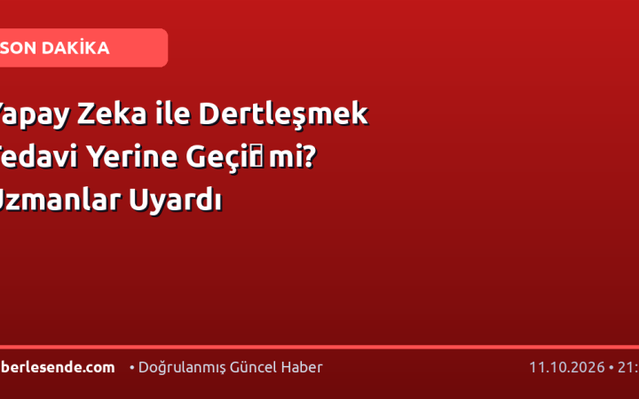 Yapay Zeka ile Dertleşmek Tedavi Yerine Geçi̇r mi? Uzmanlar Uyardı
