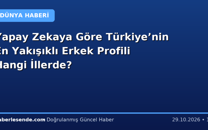 Yapay Zekaya Göre Türkiye’nin En Yakışıklı Erkek Profili Hangi İllerde?