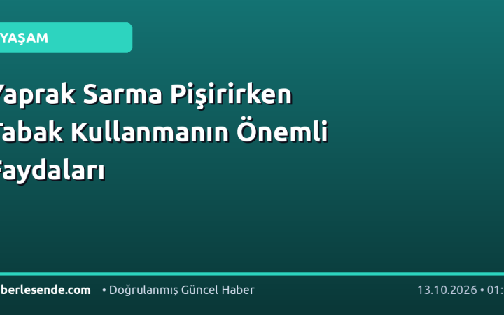 Yaprak Sarma Pişirirken Tabak Kullanmanın Önemli Faydaları