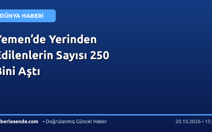 Yemen’de Yerinden Edilenlerin Sayısı 250 Bini Aştı