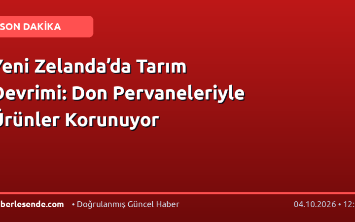 Yeni Zelanda’da Tarım Devrimi: Don Pervaneleriyle Ürünler Korunuyor