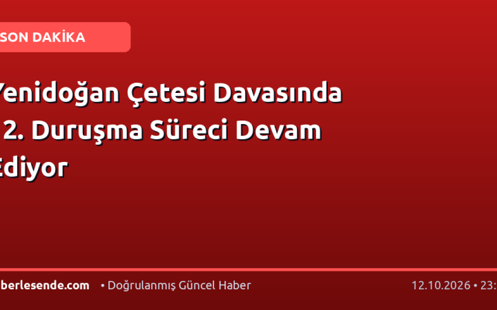 Yenidoğan Çetesi Davasında 12. Duruşma Süreci Devam Ediyor