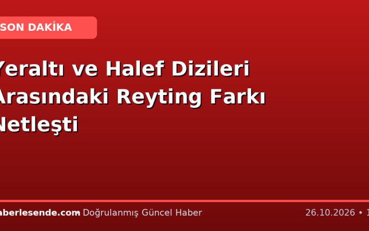 Yeraltı ve Halef Dizileri Arasındaki Reyting Farkı Netleşti