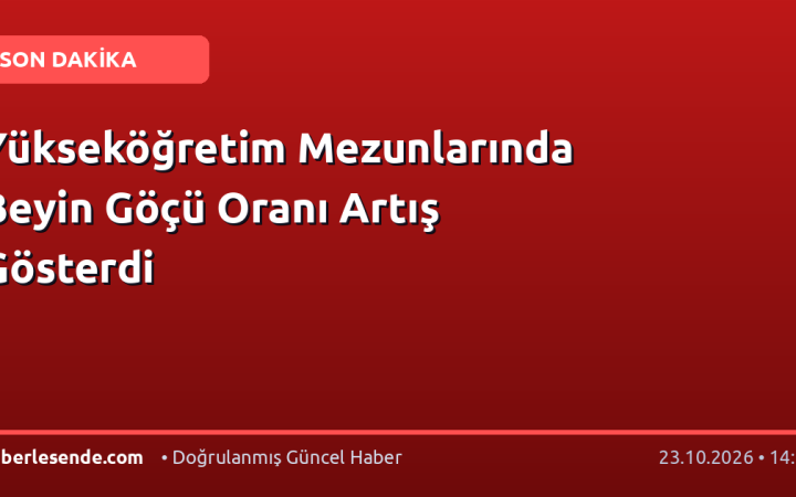Yükseköğretim Mezunlarında Beyin Göçü Oranı Artış Gösterdi