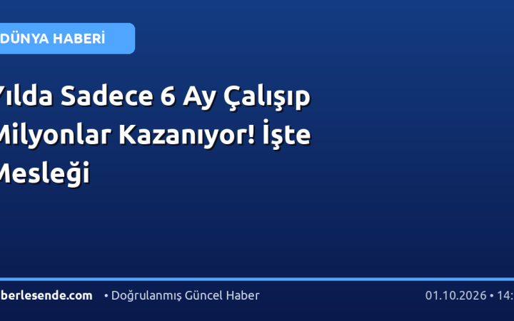 Yılda Sadece 6 Ay Çalışıp Milyonlar Kazanıyor! İşte Mesleği