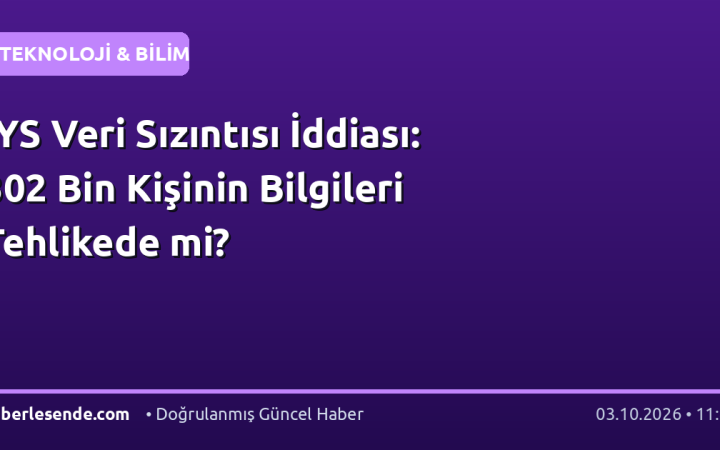 İYS Veri Sızıntısı İddiası: 302 Bin Kişinin Bilgileri Tehlikede mi?