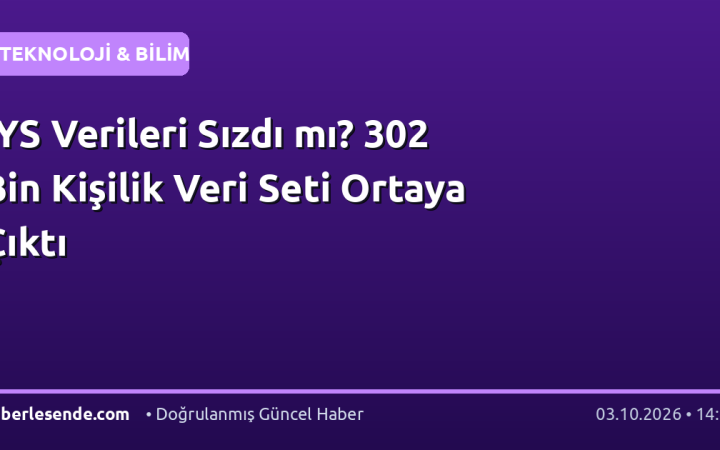 İYS Verileri Sızdı mı? 302 Bin Kişilik Veri Seti Ortaya Çıktı