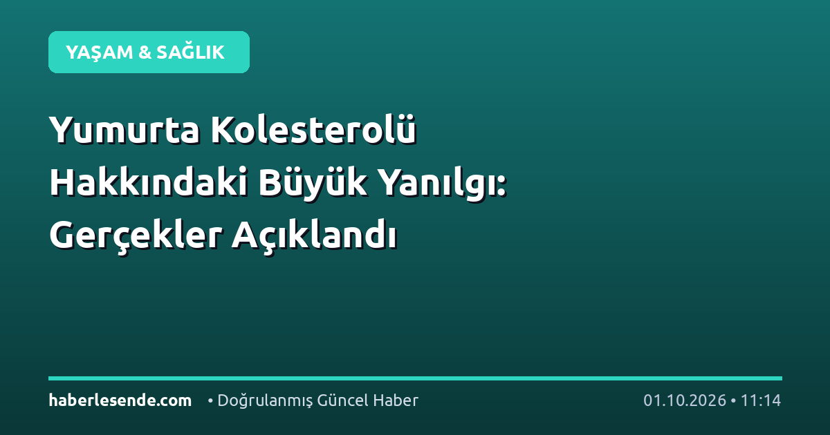 Yumurta Kolesterolü Hakkındaki Büyük Yanılgı: Gerçekler Açıklandı