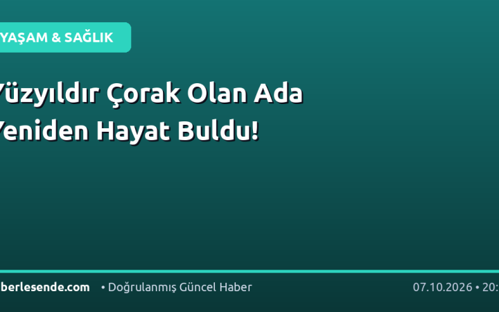 Yüzyıldır Çorak Olan Ada Yeniden Hayat Buldu!