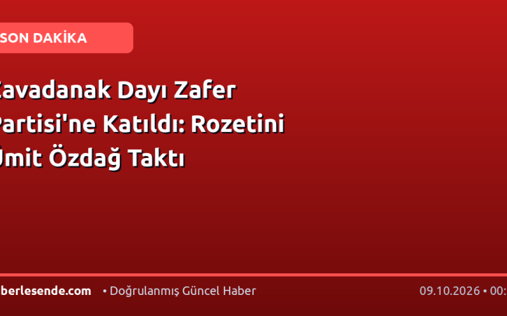 Zavadanak Dayı Zafer Partisi'ne Katıldı: Rozetini Ümit Özdağ Taktı