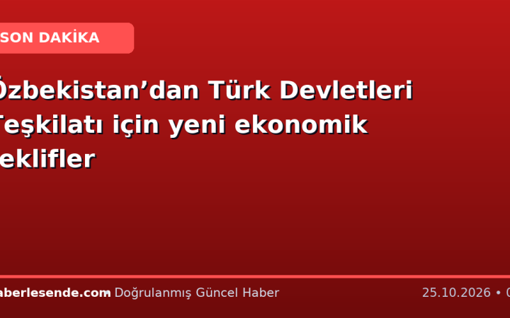 Özbekistan’dan Türk Devletleri Teşkilatı için yeni ekonomik teklifler