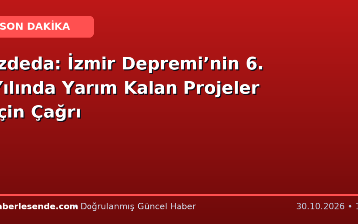 İzdeda: İzmir Depremi’nin 6. Yılında Yarım Kalan Projeler İçin Çağrı