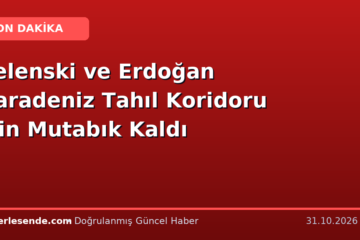 Zelenski ve Erdoğan Karadeniz Tahıl Koridoru İçin Mutabık Kaldı