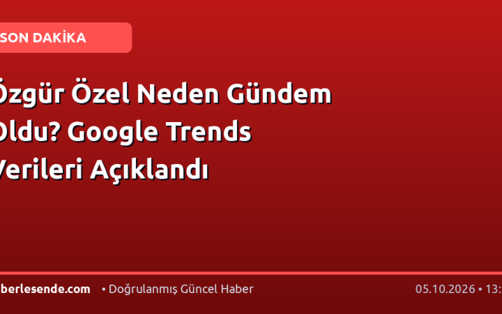 Özgür Özel Neden Gündem Oldu? Google Trends Verileri Açıklandı