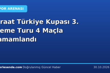 Ziraat Türkiye Kupası 3. Eleme Turu 4 Maçla Tamamlandı