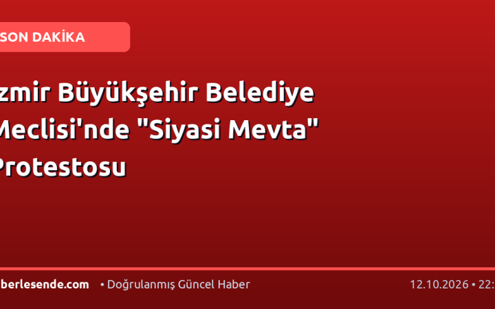 İzmir Büyükşehir Belediye Meclisi'nde "Siyasi Mevta" Protestosu