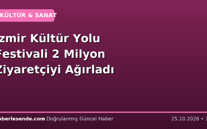 İzmir Kültür Yolu Festivali 2 Milyon Ziyaretçiyi Ağırladı