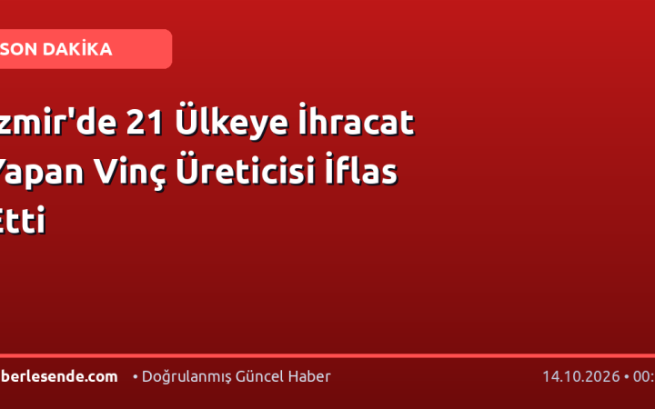 İzmir'de 21 Ülkeye İhracat Yapan Vinç Üreticisi İflas Etti