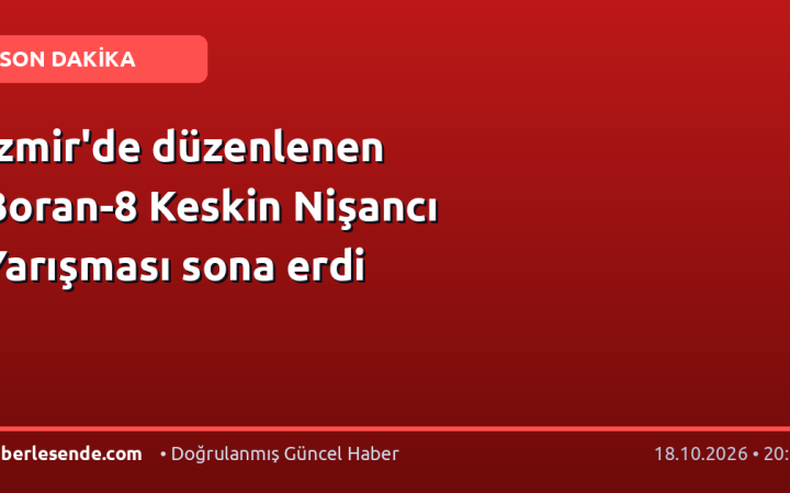 İzmir'de düzenlenen Boran-8 Keskin Nişancı Yarışması sona erdi