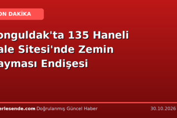 Zonguldak'ta 135 Haneli Kale Sitesi'nde Zemin Kayması Endişesi