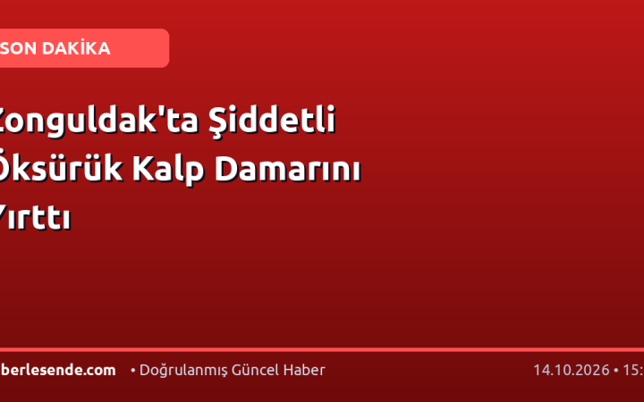Zonguldak'ta Şiddetli Öksürük Kalp Damarını Yırttı