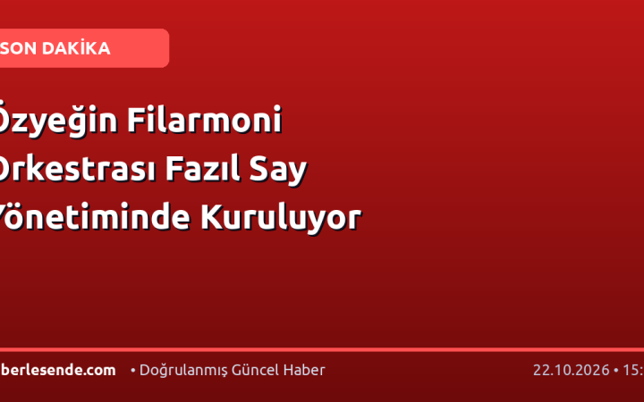 Özyeğin Filarmoni Orkestrası Fazıl Say Yönetiminde Kuruluyor