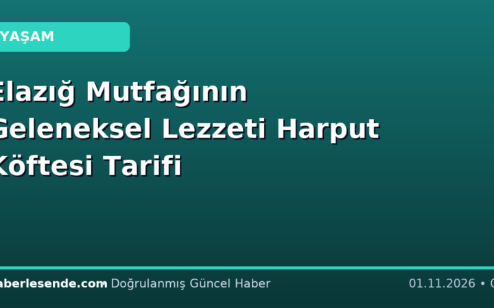 Elazığ Mutfağının Geleneksel Lezzeti Harput Köftesi Tarifi