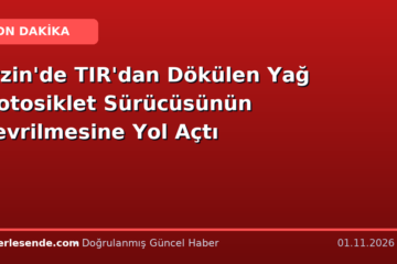 Erzin'de TIR'dan Dökülen Yağ Motosiklet Sürücüsünün Devrilmesine Yol Açtı