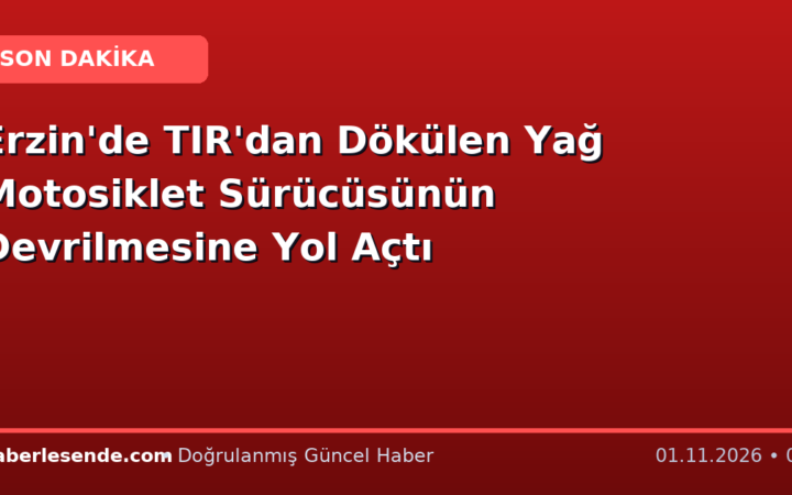 Erzin'de TIR'dan Dökülen Yağ Motosiklet Sürücüsünün Devrilmesine Yol Açtı