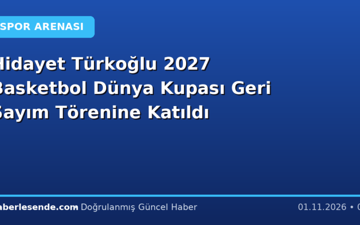 Hidayet Türkoğlu 2027 Basketbol Dünya Kupası Geri Sayım Törenine Katıldı