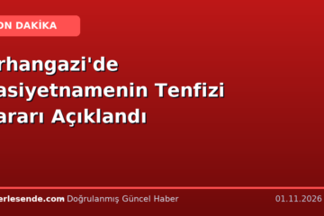 Orhangazi'de Vasiyetnamenin Tenfizi Kararı Açıklandı