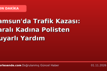 Samsun'da Trafik Kazası: Yaralı Kadına Polisten Duyarlı Yardım